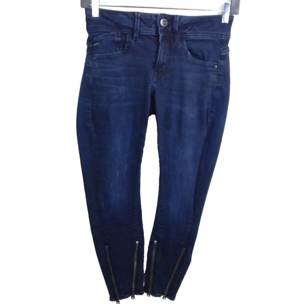 G-Star Raw Lynn Zip Hem Crop Skinny Jeans